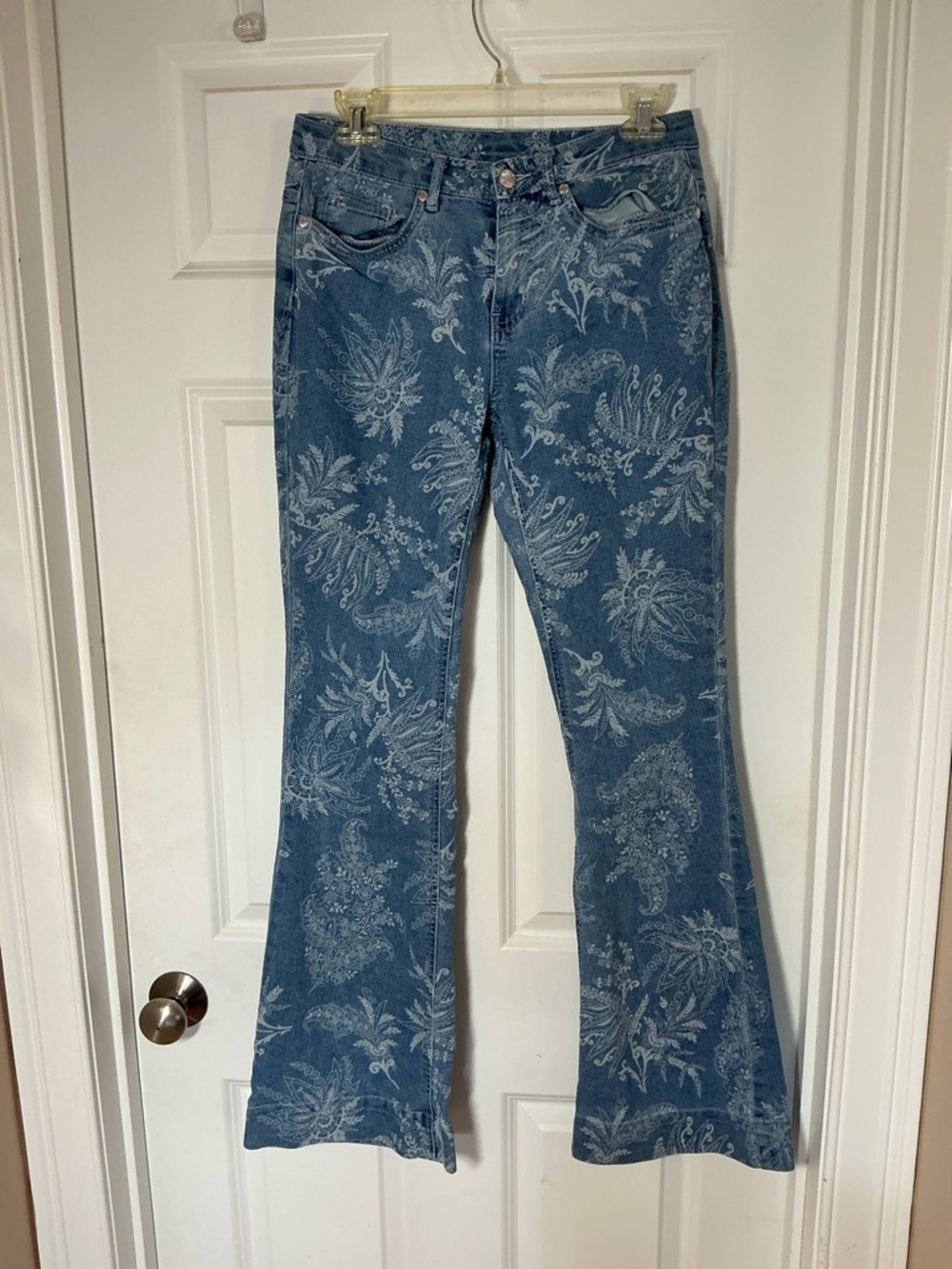 VENUS Blue Floral Flare Jeans - Picture 8 of 10